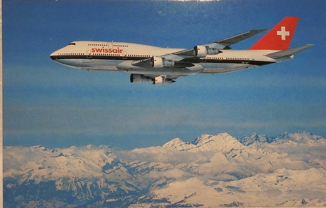 Ansichtskarten: SWISSAIR - Boeing 747-357 – Gebraucht aus Delémont von Domdom1