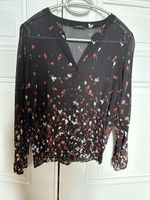 IKKS Chemisier fluide noir impression fleurs