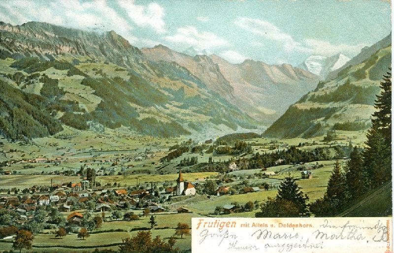 Cartoline postali: Frutigen - Litho + 1903 – Usato da Emmenbrücke venduto da teestube