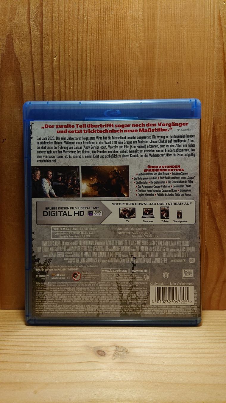Tutti i DVDs: PLANET DER AFFEN REVOLUTION Blu-Ray – Usato da Wilderswil venduto da Exebub 1
