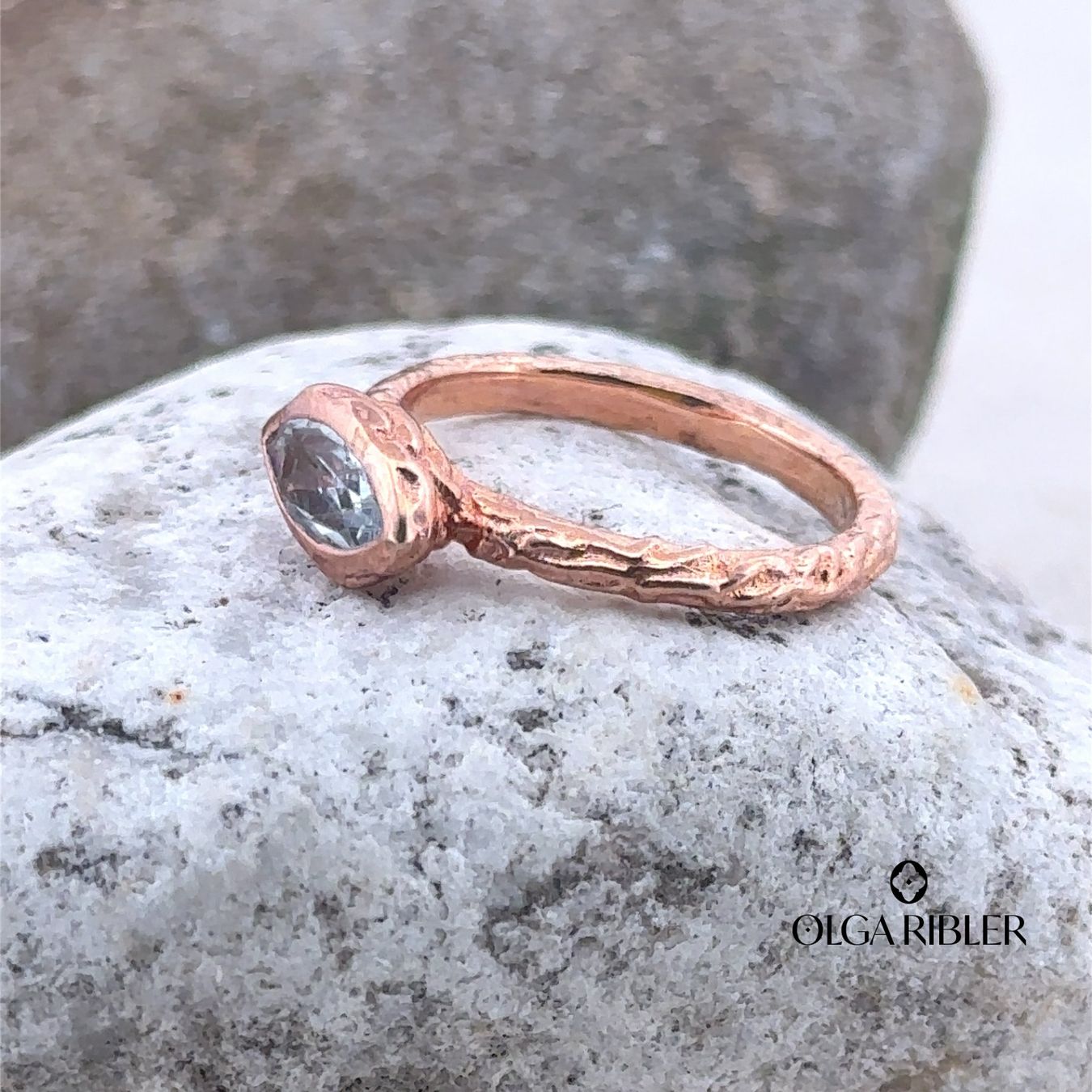 Olga Ribler Anelli: Rosevergoldet Silber Ring 925 - Topas - Grösse 50 – Nuovo (secondo la descrizione) da Luzern venduto da Schmuckoutlet 5