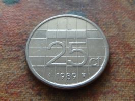 PAYS-BAS  Nederland  25  Cent  1989