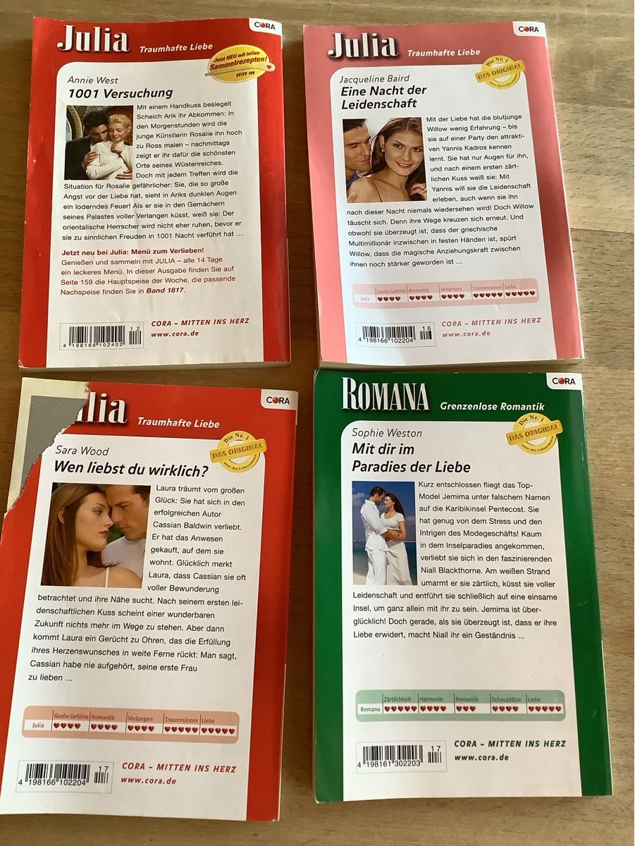 Libri: Baccara / Julia / Romana Romane 8 Stk. gebraucht #1 – Usato da Saas-Balen venduto da kircin 3