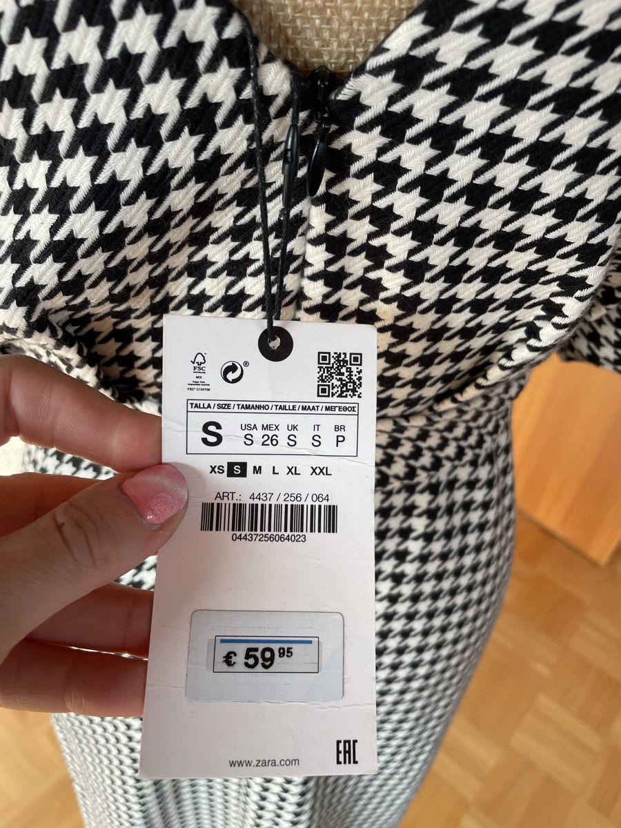 Zara Kleider: Zara Kleid Gr. S schwarz weiss Business Basic Office 95 – Gebraucht aus Vinelz von sonnenmond77 7