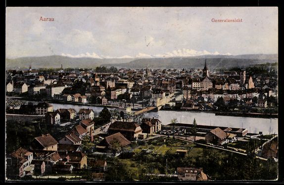 Cartoline postali: AK Aarau, Gesamtansicht – Usato da Berlin venduto da bartko-reher