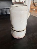 Très Ancienne Chope de Bière Warsteiner en Fonte Émaillée