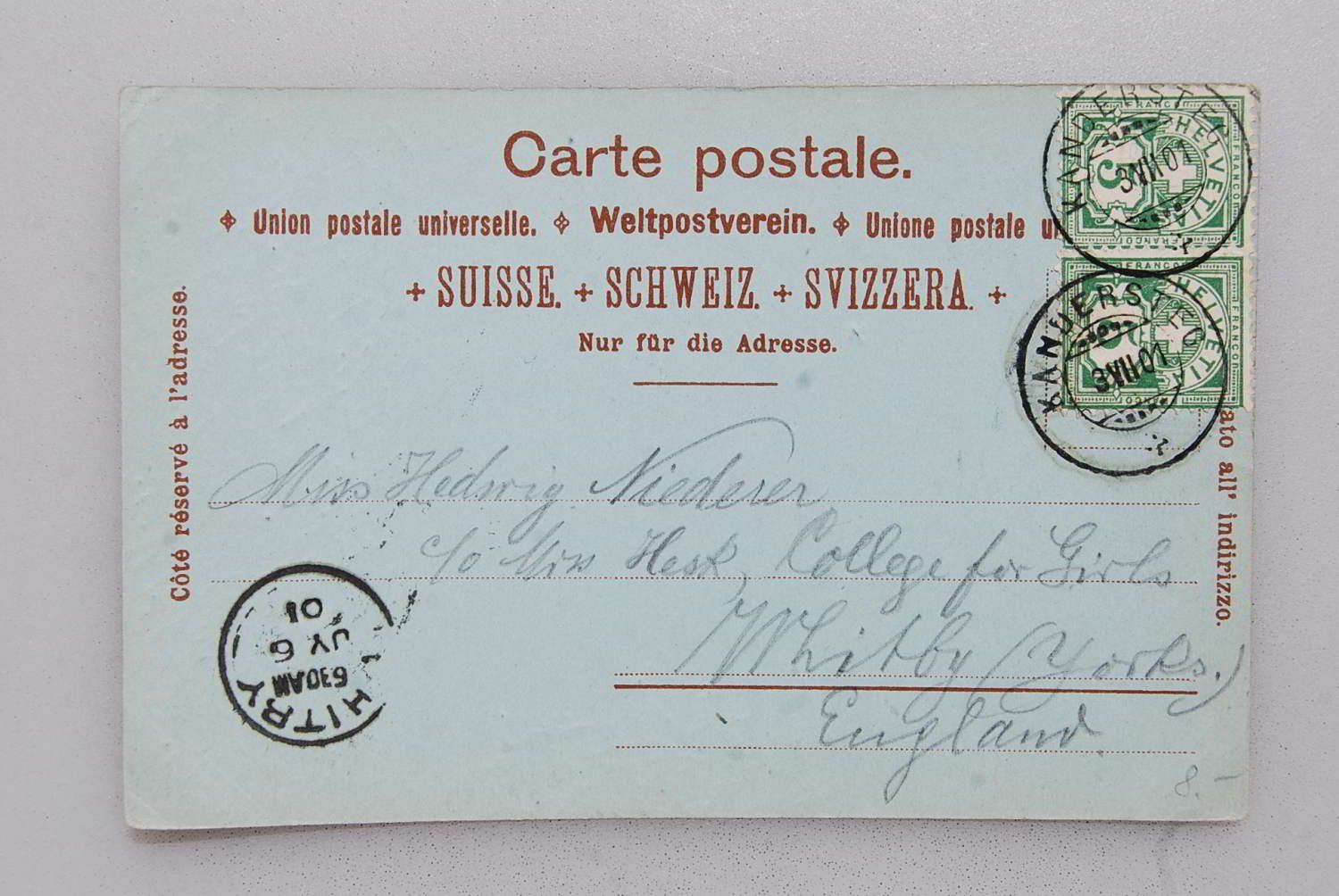 Cartoline postali: AK Kandersteg - Die Blümlisalp 1901 – Usato da Rüfenacht BE venduto da Toro06 1