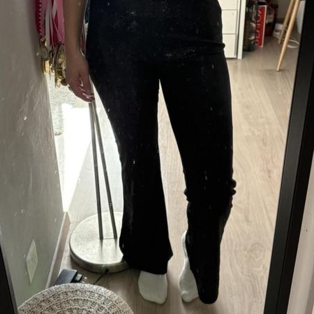 pantalon à paillettes patte d’éléphant 