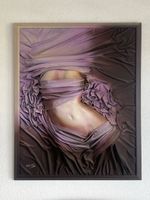 Bild mit Unterschrift W. Kuhlmann Unikat Textil 3D 70x50cm