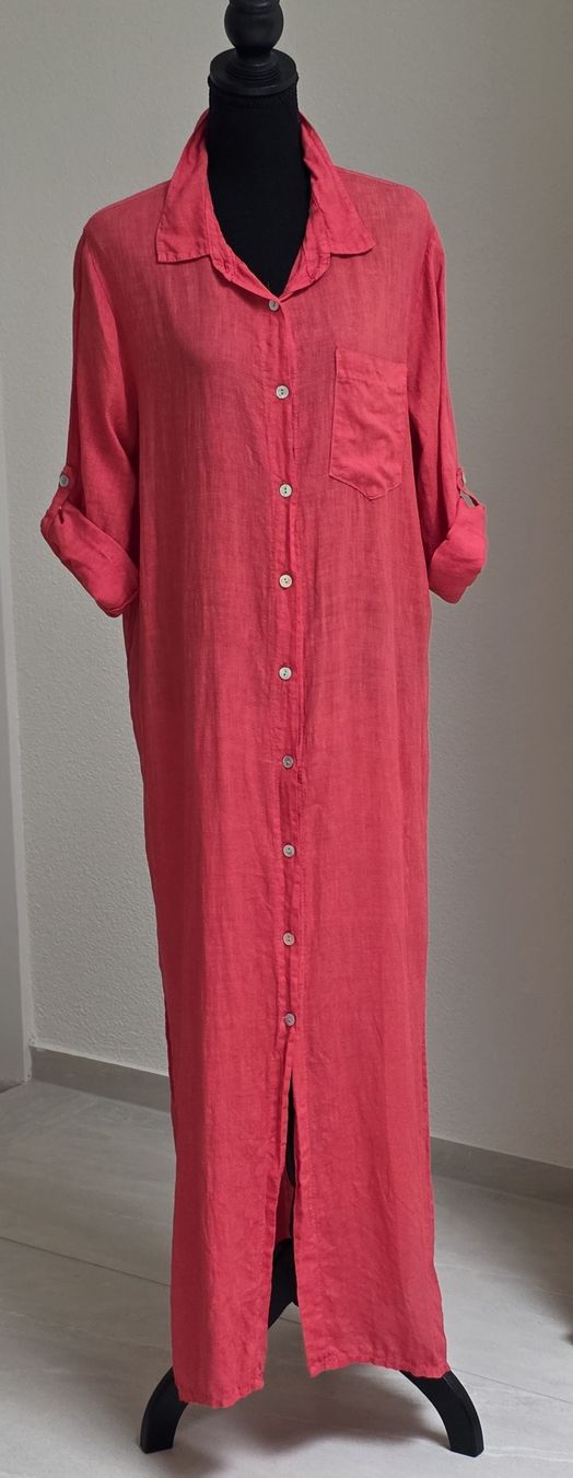 Vestiti: Leinenkleid Gr. M rot, leichte Baumwolle, Maxikleid – Nuovo (secondo la descrizione) da Rheinsulz venduto da Gilea
