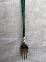 Antike Emaillierte Cocktailgabel Sterling Silber