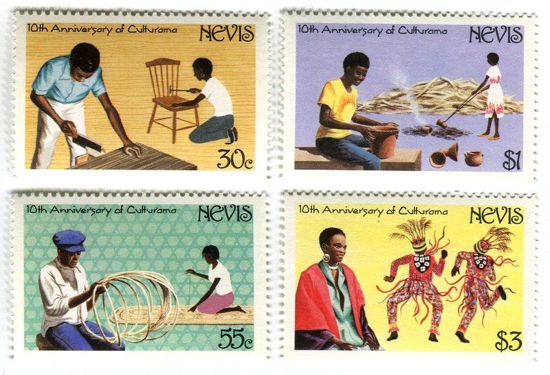 Tous les timbres: Briefmarken "Kunsthandwerk". Nevis – Neuf avec emballage d'origine à Basel par Butsch5
