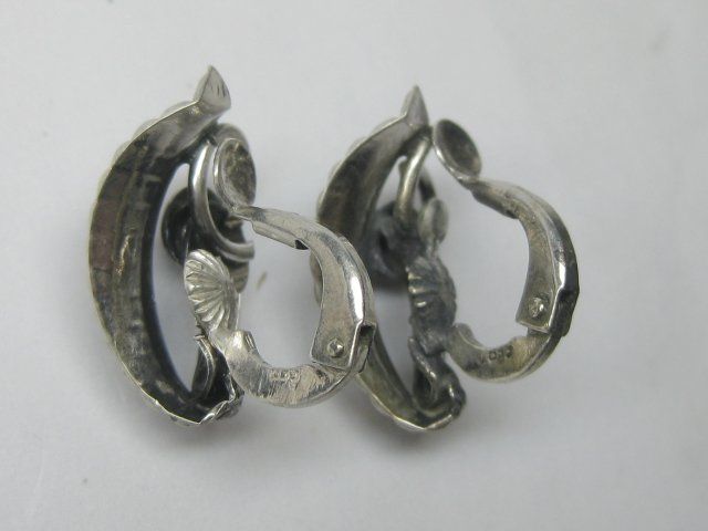 Orecchini pendenti & Orecchini a lobo: Antik Ohrringe Ohrclips Silber 835 Blatt – Usato da Ermatingen venduto da Decovin 6