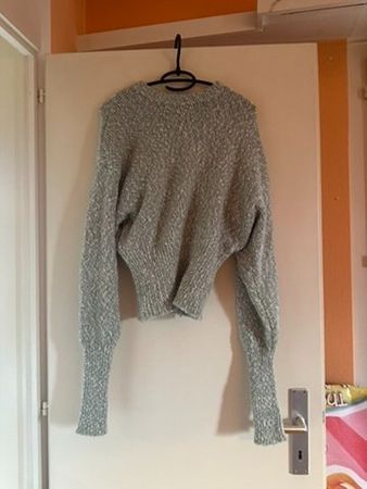 Pull gris chiné en maille – Bershka – Taille S