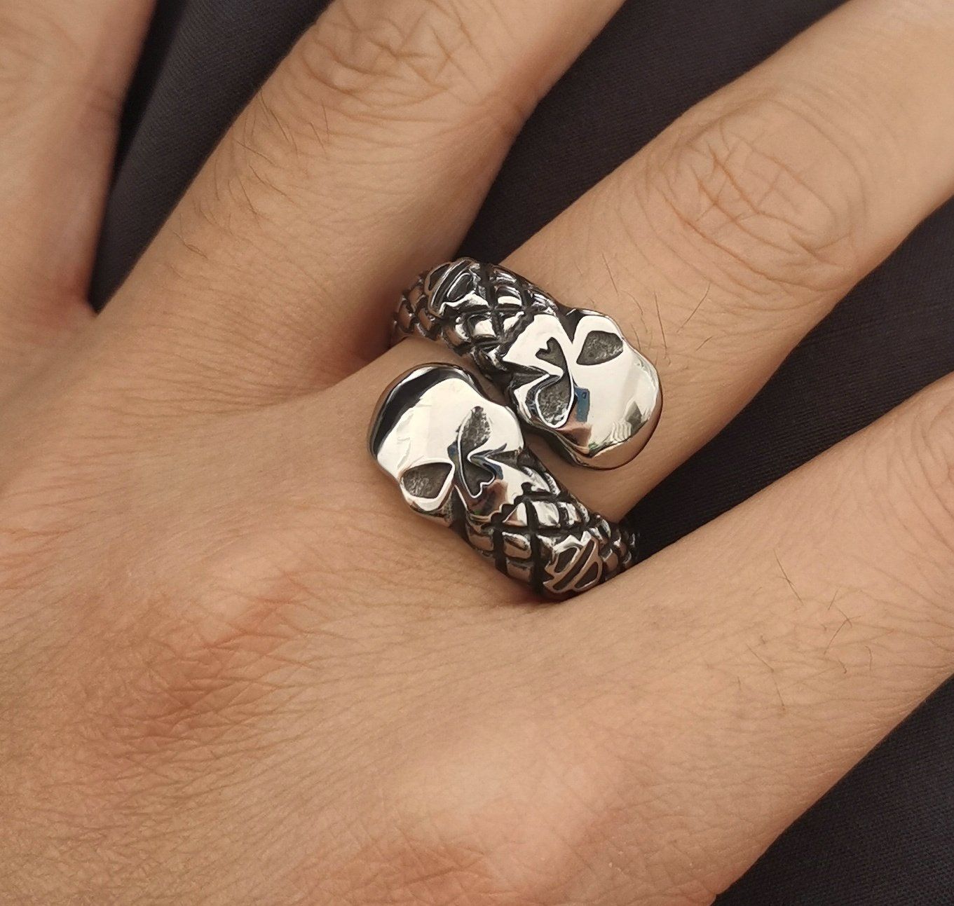 Anelli: Bague Tête de Mort M097 – Nuovo e nell'imballaggio originale da Allens venduto da MADE.IN.ROCK.N.ROLL