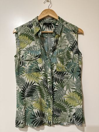 Chemisier sans manches Maison 1.2.3, motif tropical