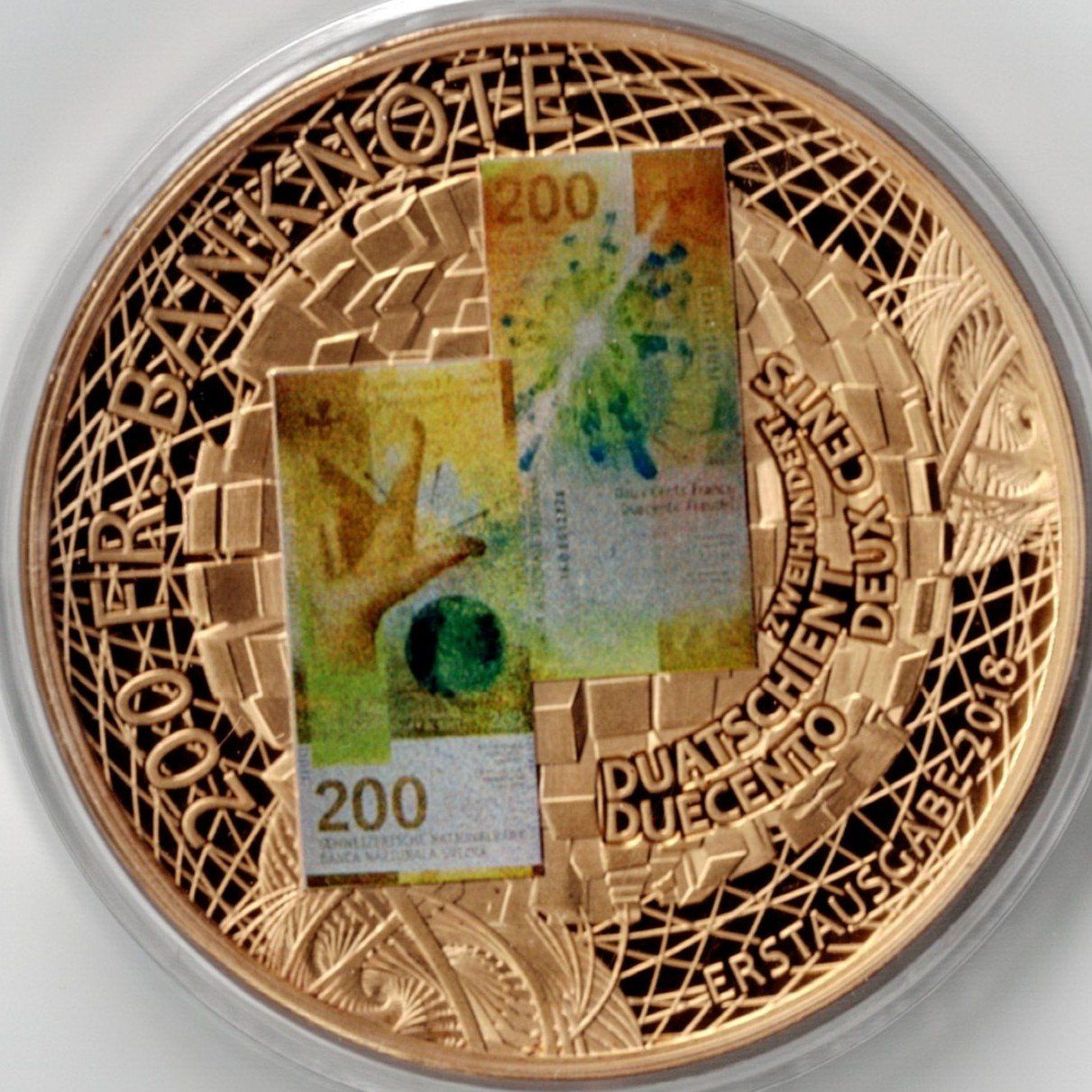 Medaglie: 2018_200.00_Zertiikat_00305_Note auf Medaille – Nuovo (secondo la descrizione) da Hombrechtikon venduto da Fraese01 1