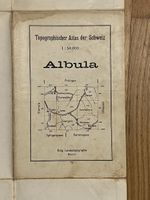 Topografischer Atlas der Schweiz 1:50,000 - Albula Jahr 1927