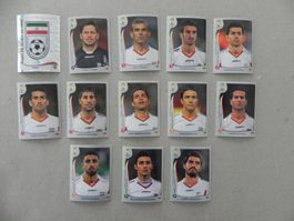 Panini Fussball WM Brasil 2014 Iran 13 Stück 450 - 467