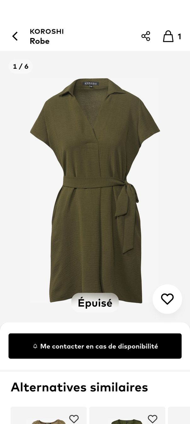 Vestiti: Robe Koroshi kaki ceinturée – Nuovo (secondo la descrizione) da Chailly-Montreux venduto da Cel_ka