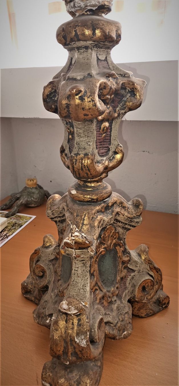 Portacandele: Antiker Altar Kerzenständer Höhe 85 cm – Usato da Vaduz venduto da Bergtiger 4