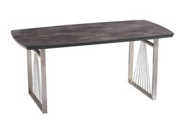 Moderner ausziehbarer Esstisch aus Holz und Edelstahl
