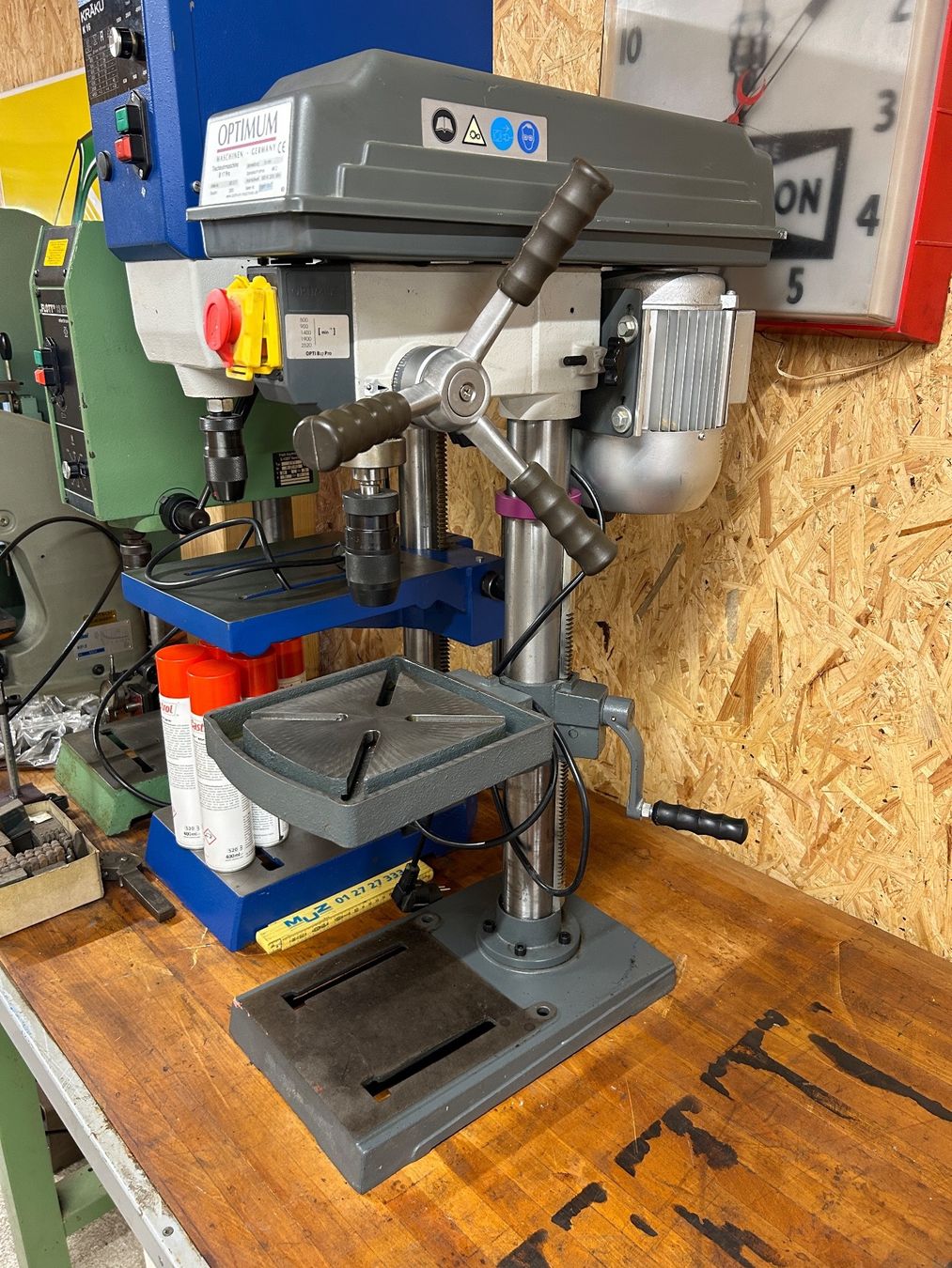 Bohrmaschinen: Optimum B17 Pro Tischbohrmaschine – Gebraucht aus Rothenfluh von