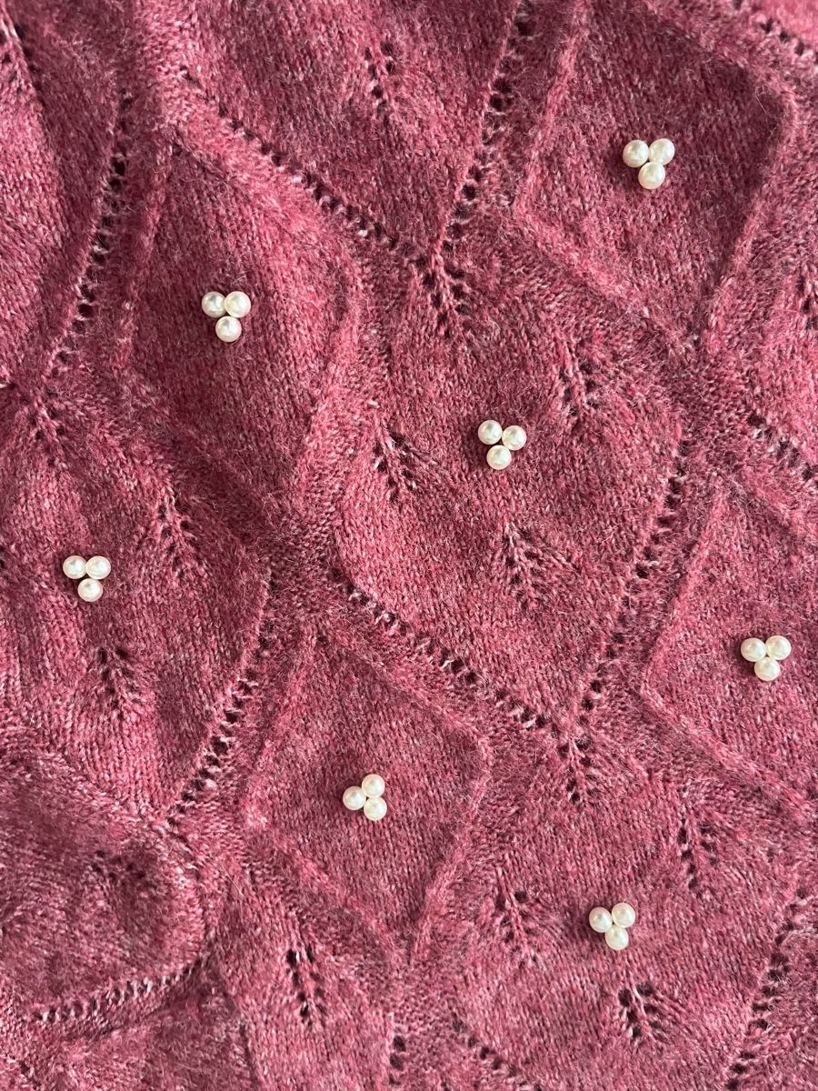 Maglioni & Felpe: Strickpullover magenta mit Perlen S neu – Nuovo (secondo la descrizione) da Birrwil venduto da vanyboo 1