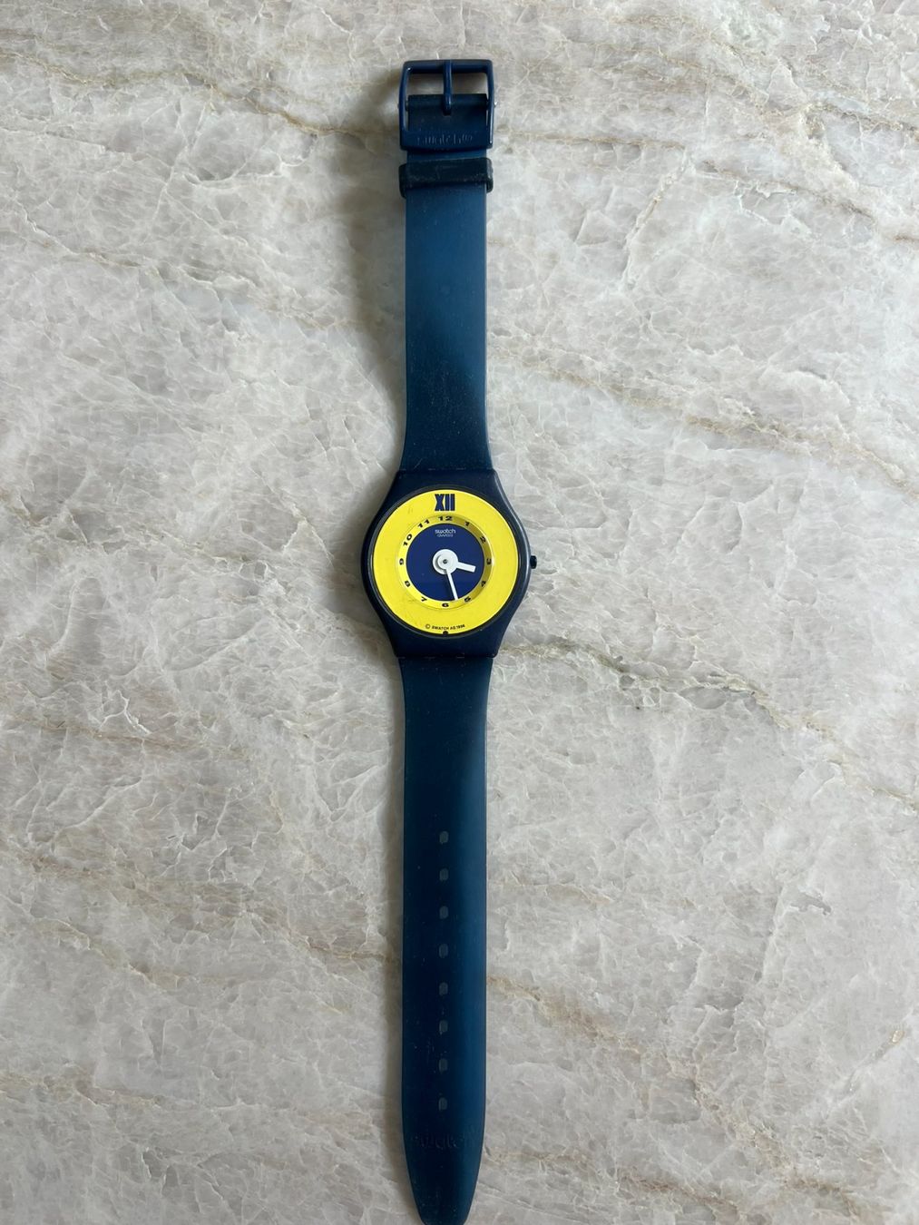Swatch Orologi: Swatch Skin blau-gelb – Usato da Arosa venduto da Nobs