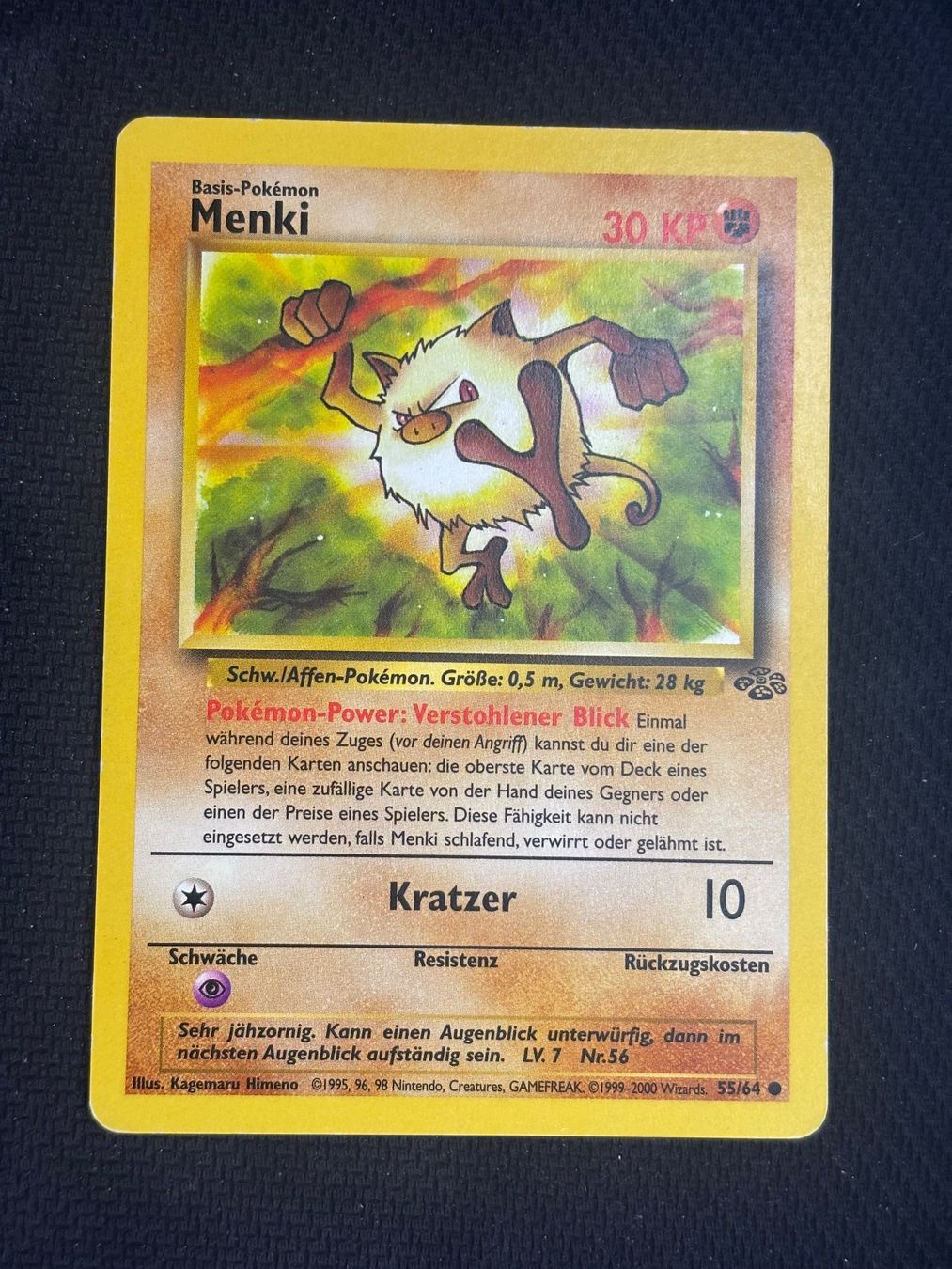 Pokémon Carte collezionabili: Pokemon Menki 55/64 WOTC Jungle DE – Usato da St. Gallen venduto da KantoKarten