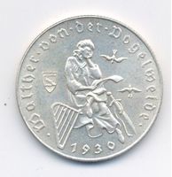 Österreich 2 Schilling 1930 Silber Vogelweide fast unz.