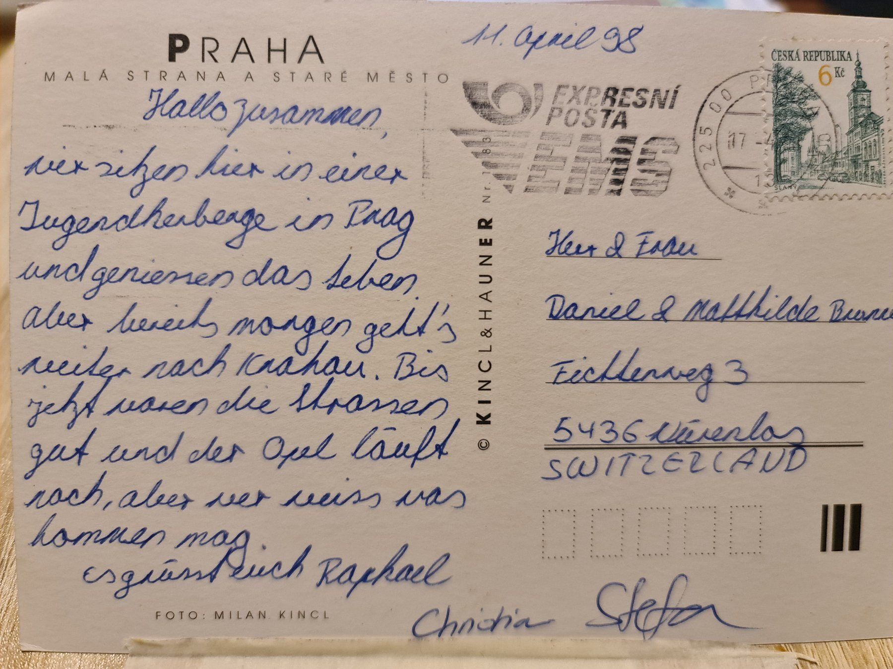 Cartoline postali: Ansichtskarte Prag Tschechien – Usato da Dintikon venduto da Vexi 1