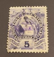 Guatemala 1895 Vogel alte briefmarke