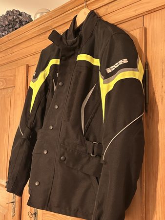 ISS Motorradjacke Textiljacke Gr. M Schwarz/Gelb Top!