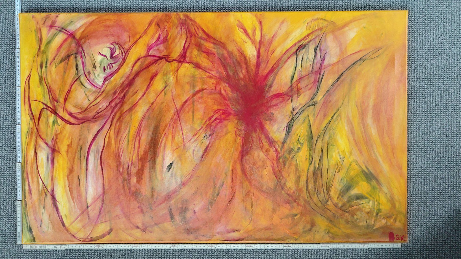 Dipinti: Abstraktes Acrylbild, handgemalt 100x60cm – Usato da Ballwil venduto da bom_ar