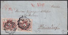 WINTERTHUR Nr.12, erstklassiges Paar auf Brief, Kat 40'000.-