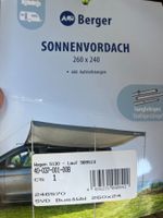 Berger Sonnensegel/Sonnenvordach, 260x240cm, neuwertig!