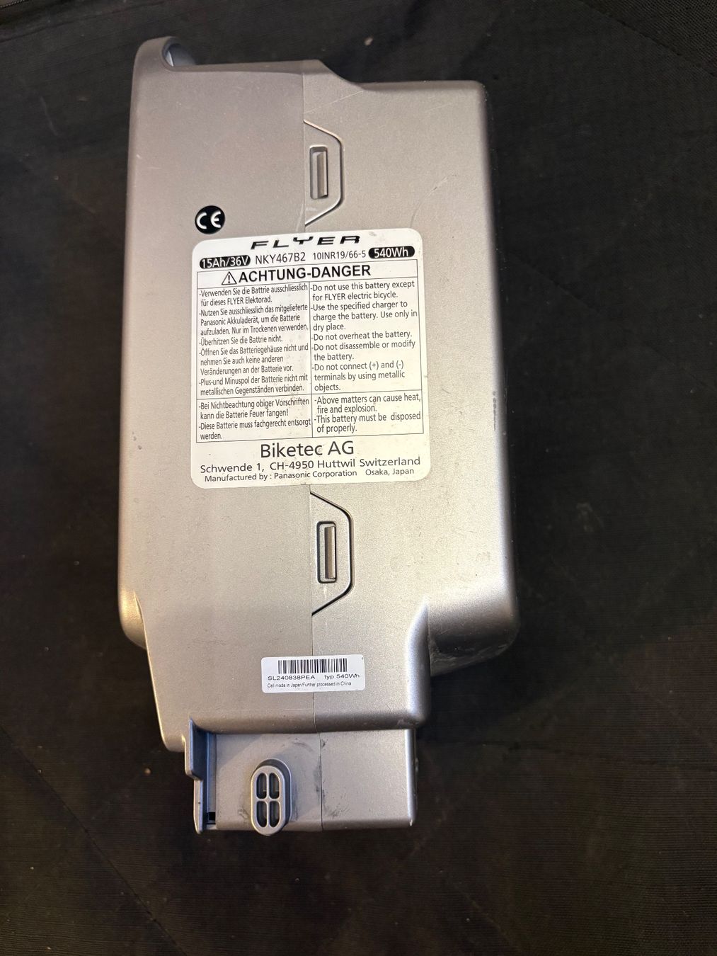 Flyer Batterie: Flyer Akku 36V / 15,Ah / 540Wh – Difettoso da Lausen venduto da sen_jm7c 9