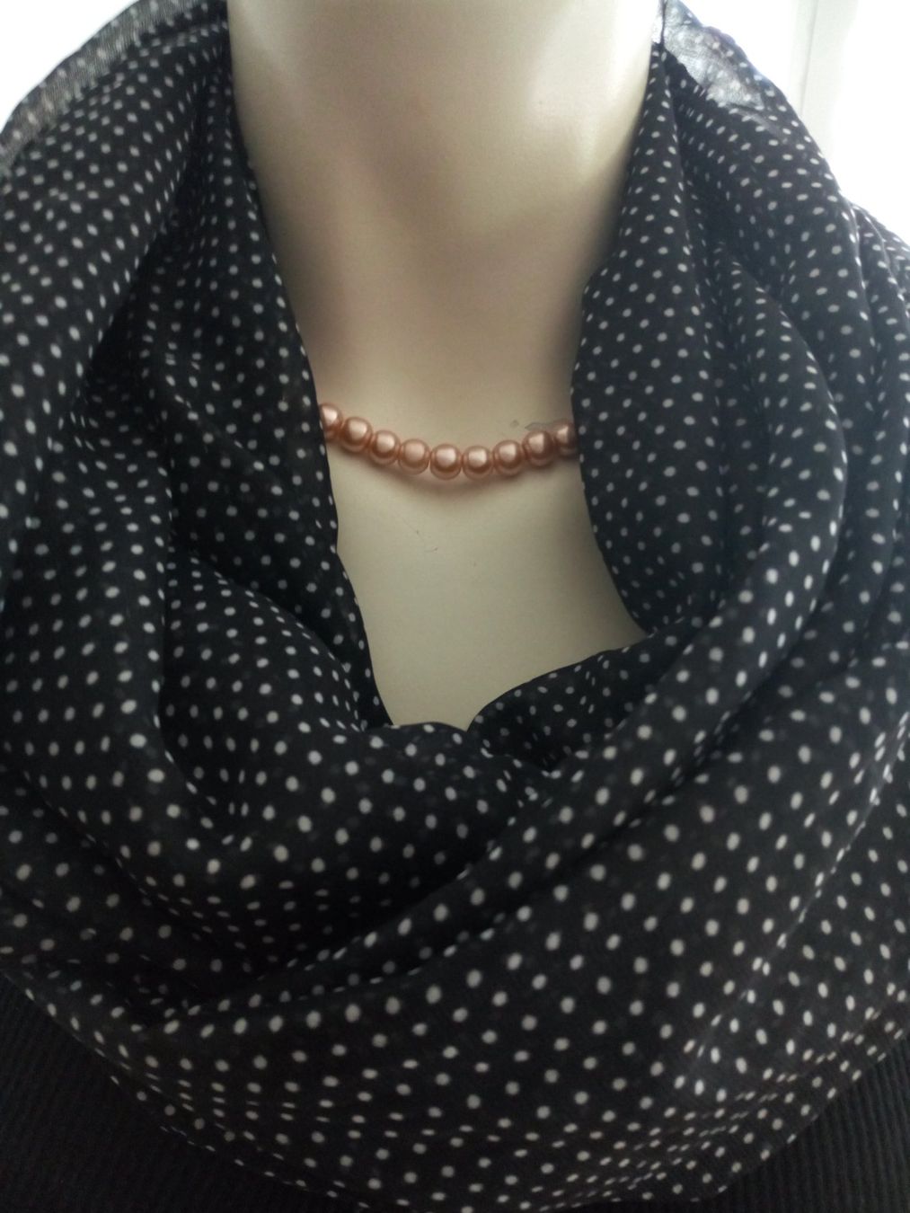 Foulard & Sciarpe: Rund Schal schwarz/weiß – Usato da St.Gallen venduto da sendess