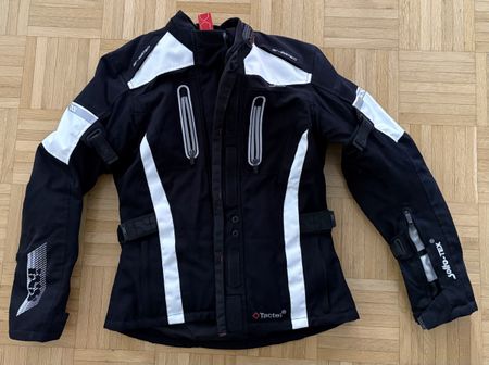 IXS Motorrad Jacke - Schwarz / Weiss - Grösse M