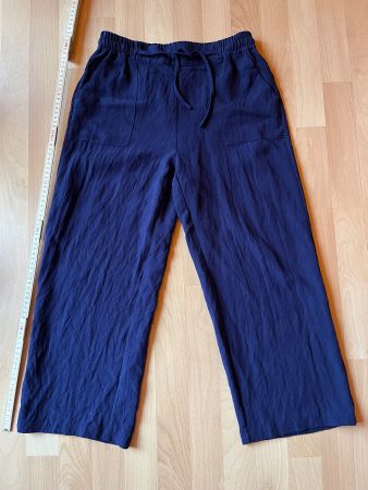 3/4 Leinenhose dunkelblau von Le Jardin du Lin