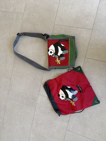 Kindergartentasche plus Turnsack mit Pandamotiv🐼🎒