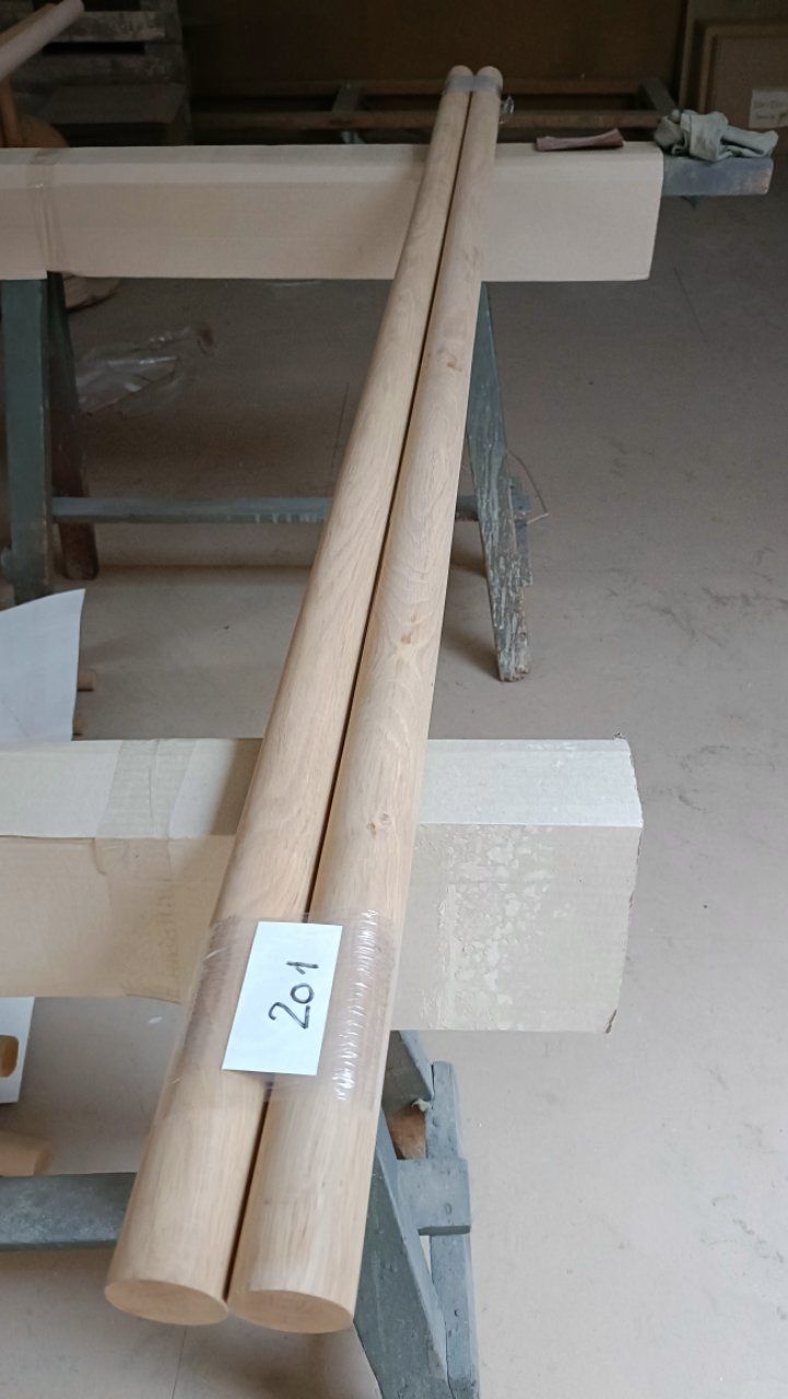 Holzartikel: 2 Stk. Handlauf Rundstab Eiche D: 45 mm Los 201 – Neu (gemäss Beschreibung) aus Sulgen von Wag0815