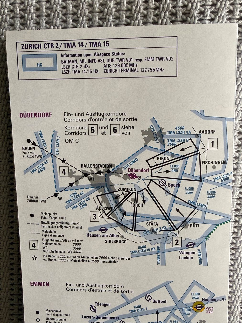 Cartine & Atlanti: Flugkarte Mil Airspace Chart - Schweizer Luftwaffe – Usato da Brütten venduto da Hst1 7