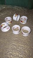 Serviettenringe 6er Set Cottage Rose Porzellan 