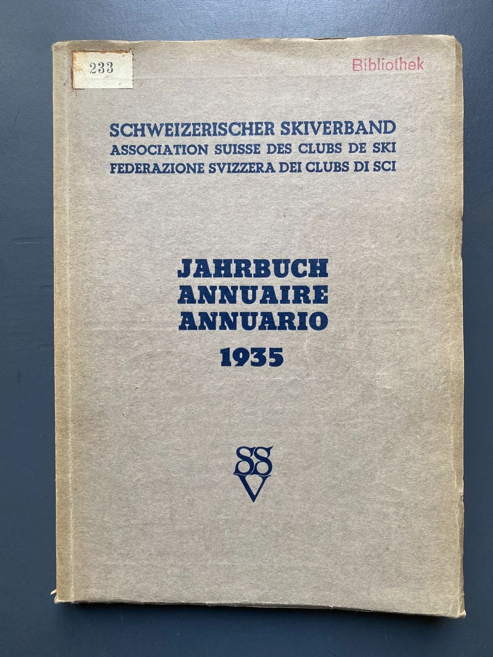 Libri: Schweizerischer Skiverband - Jahrbuch 1935 – Usato da Zürich venduto da jesulin05