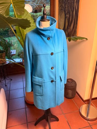 Cappotto azzuro 100% lana marca Marella taglia 42 italiana