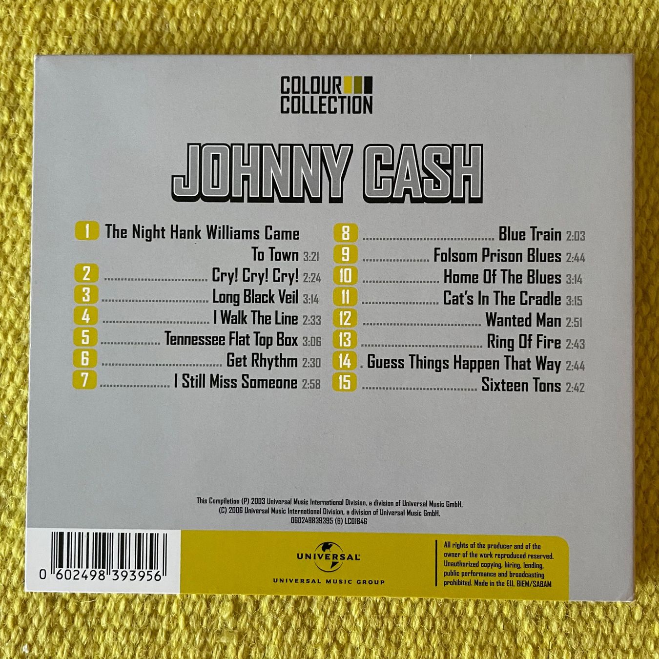 CD: JOHNNY CASH-COLOUR COLLECTION (DIGIPACK) – Usato da Rorschacherberg venduto da CD-Roli 1