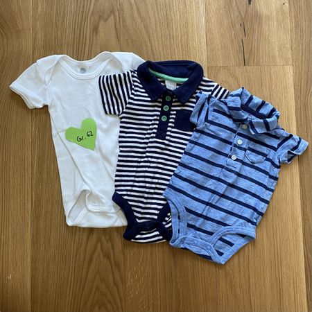 3er Set Baby Sommer Bodys Gr. 62, Top Zustand, Gestreift