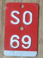 SO 69 - VELONUMMER - FAHRRADSCHILD - PLAQUE DE VELO - SO 69